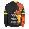 Jesus Firefighter God Will Bring You Through The Fire Customized 3D All Over Printed hoodie