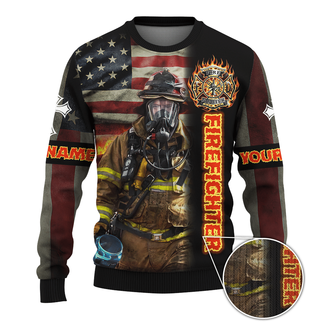 Jesus Firefighter Joshua Bible Verse Be Strong And Courage Customized 3D All Over Printed hoodie