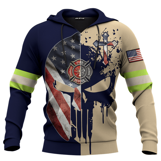 Jesus Firefighter He Is Not Just A Firefighter He Is My Son Customized 3D All Over Printed hoodie