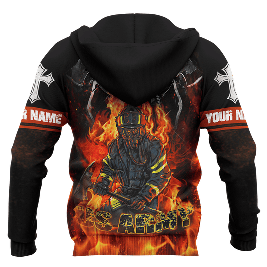 Firefighter US Army Customized 3D All Over Printed hoodie
