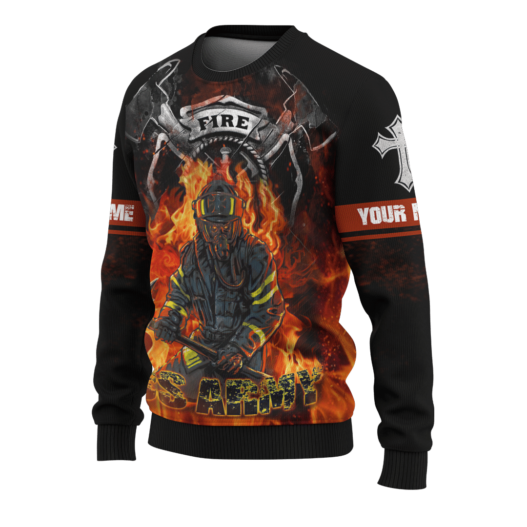 Firefighter US Army Customized 3D All Over Printed hoodie