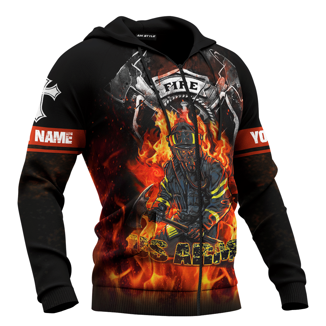 Firefighter US Army Customized 3D All Over Printed hoodie