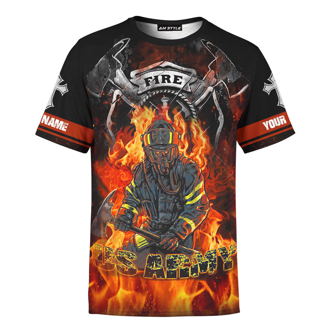 Firefighter US Army Customized 3D All Over Printed hoodie