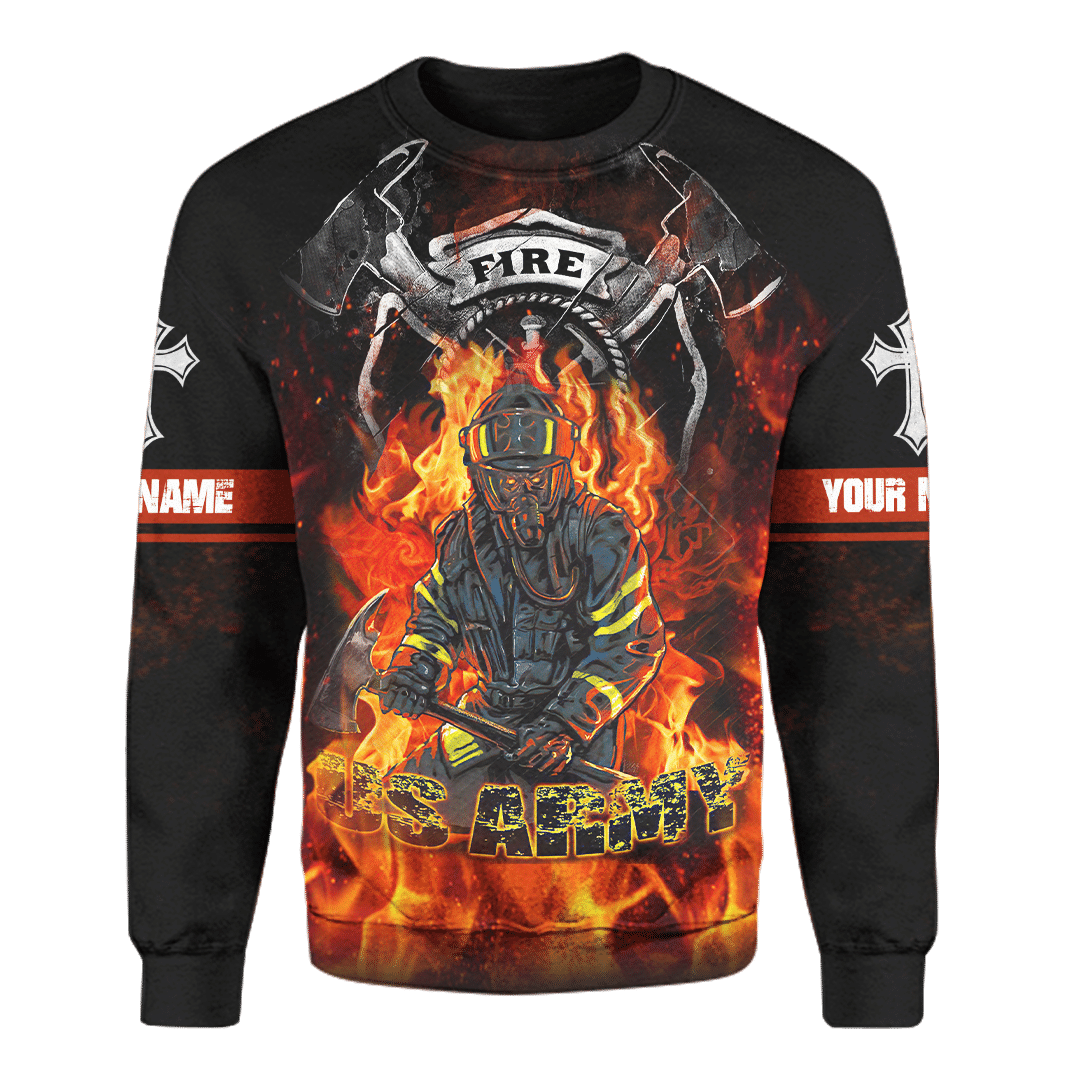 Firefighter US Army Customized 3D All Over Printed hoodie