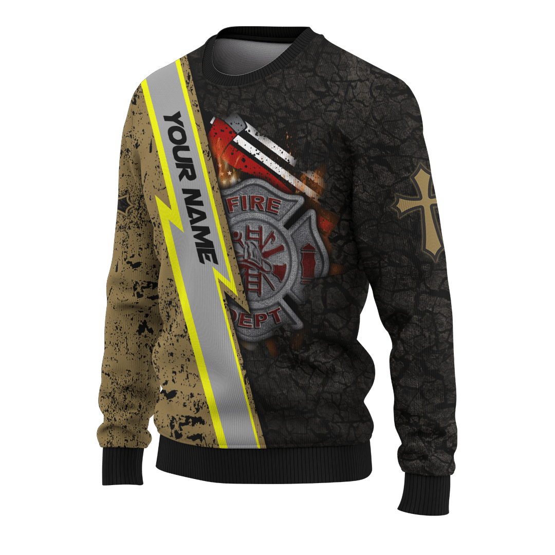 Jesus Firefighter God Made Firefighters Cops Need Heroes Too Customized 3D All Over Printed hoodie