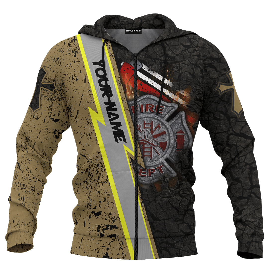 Jesus Firefighter God Made Firefighters Cops Need Heroes Too Customized 3D All Over Printed hoodie