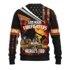 God Made Firefighters Cops Need Heroes Too Jesus Firefighter Customized 3D All Over Printed hoodie