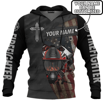 Jesus Firefighter IM A Firefighter I Am Not Allowed In Hell Satan Is Afraid I Put His Fire Out Customized 3D All Over Printed hoodie