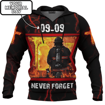 Jesus Firefighter Fireman Prayer Never Forget Customized 3D All Over Printed hoodie