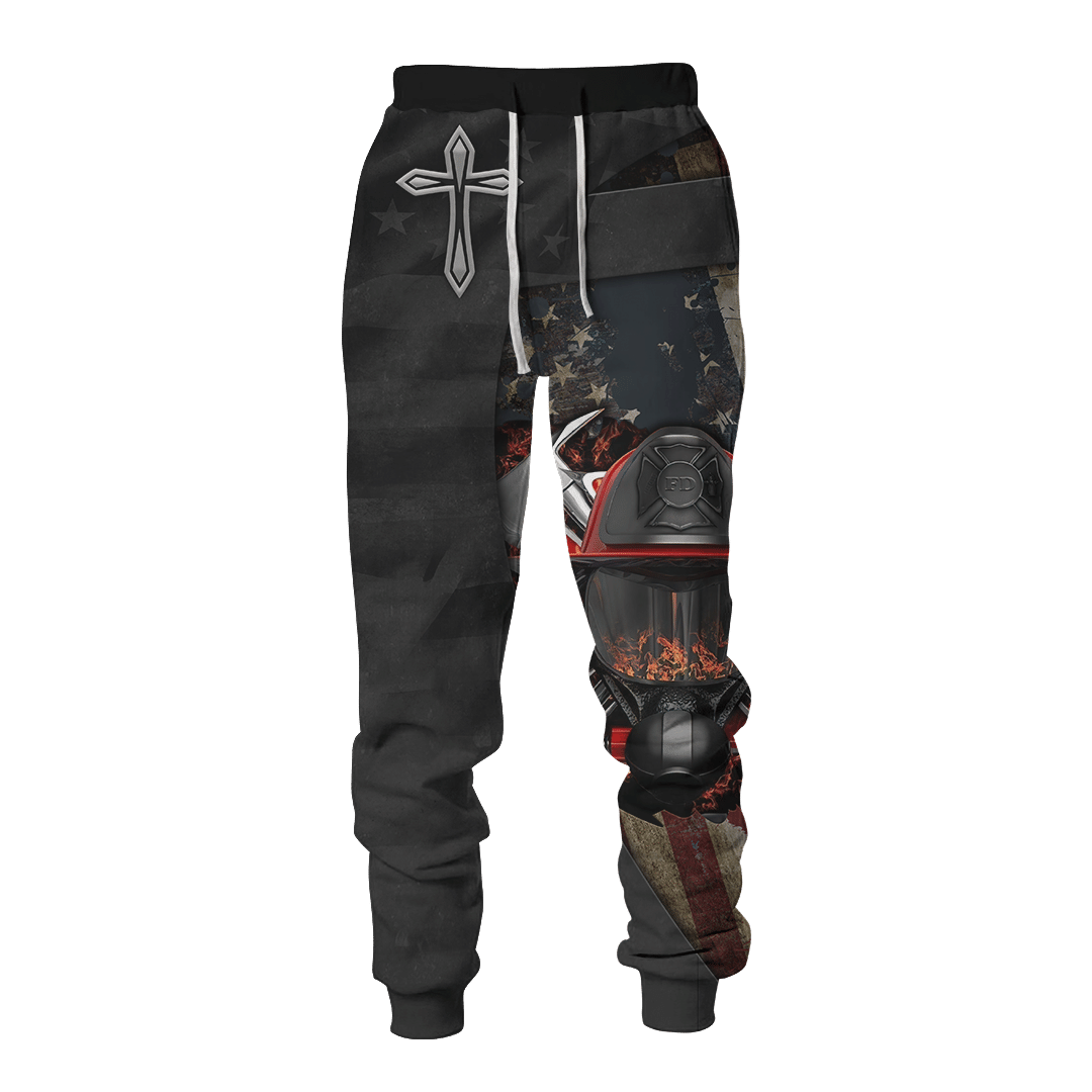 Jesus Firefighter IM A Firefighter I Am Not Allowed In Hell Satan Is Afraid I Put His Fire Out Customized 3D All Over Printed hoodie