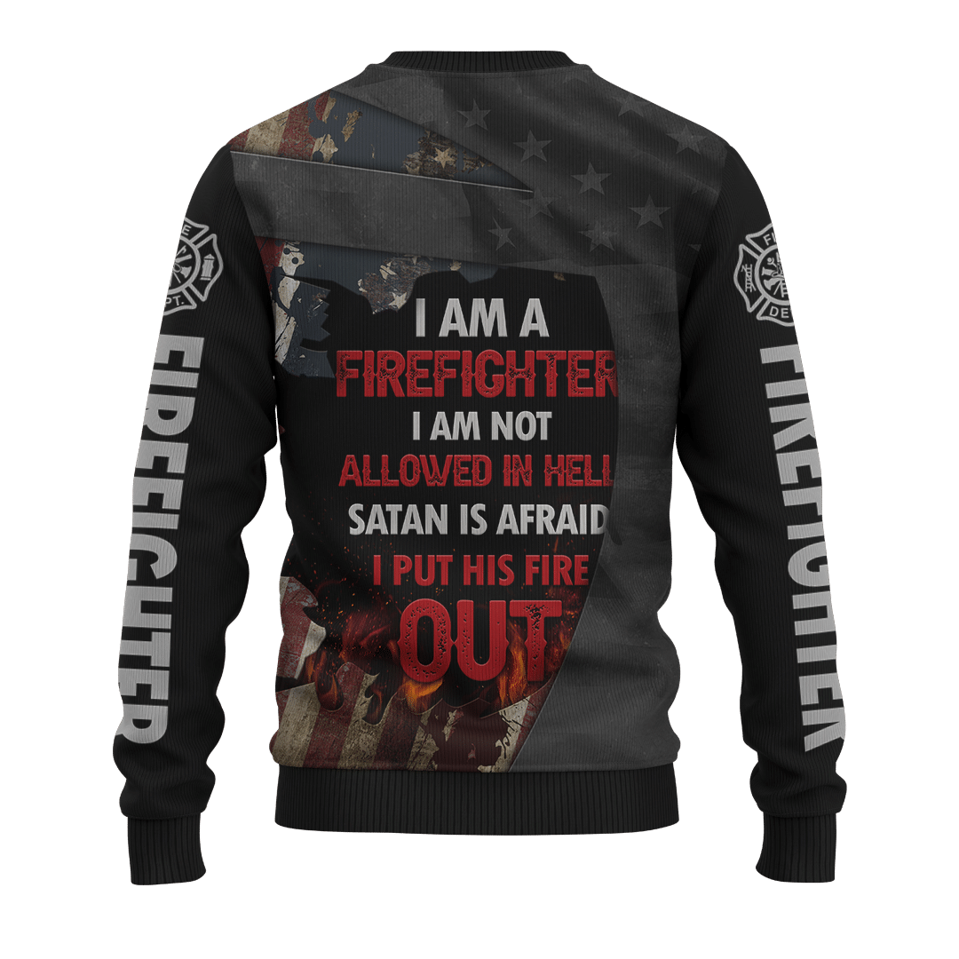 Jesus Firefighter IM A Firefighter I Am Not Allowed In Hell Satan Is Afraid I Put His Fire Out Customized 3D All Over Printed hoodie