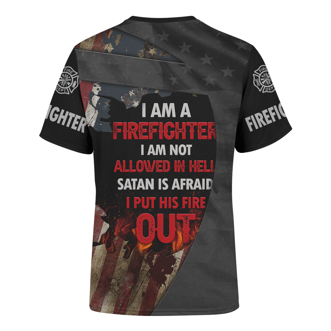 Jesus Firefighter IM A Firefighter I Am Not Allowed In Hell Satan Is Afraid I Put His Fire Out Customized 3D All Over Printed hoodie