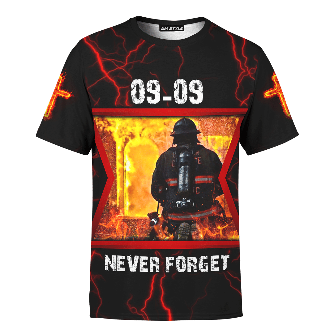 Jesus Firefighter Fireman Prayer Never Forget Customized 3D All Over Printed hoodie