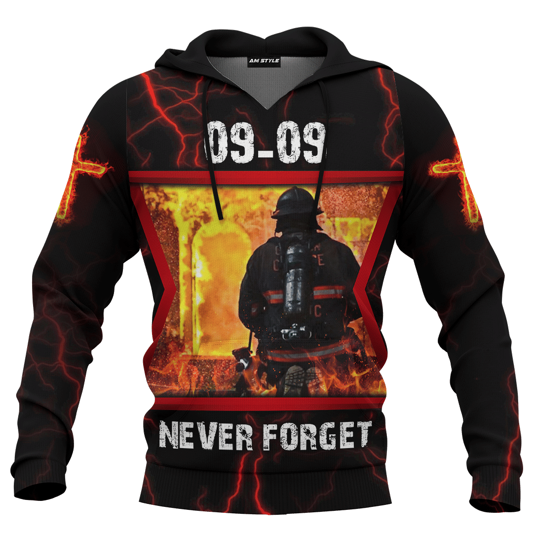Jesus Firefighter Fireman Prayer Never Forget Customized 3D All Over Printed hoodie