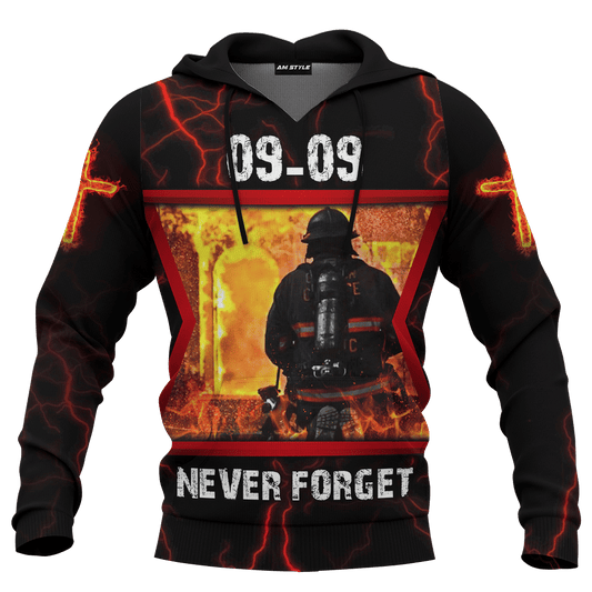 Jesus Firefighter Fireman Prayer Never Forget Customized 3D All Over Printed hoodie