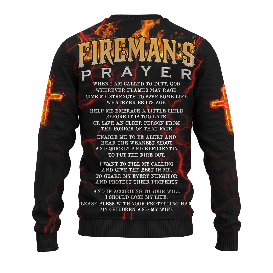 Jesus Firefighter Fireman Prayer Never Forget Customized 3D All Over Printed hoodie