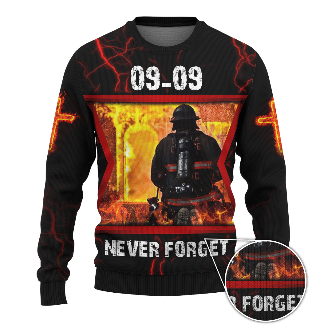 Jesus Firefighter Fireman Prayer Never Forget Customized 3D All Over Printed hoodie