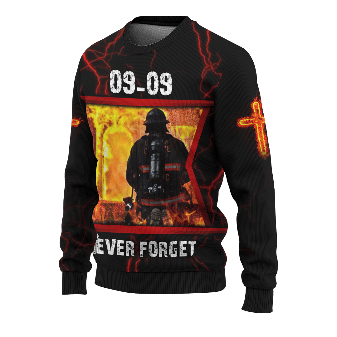 Jesus Firefighter Fireman Prayer Never Forget Customized 3D All Over Printed hoodie
