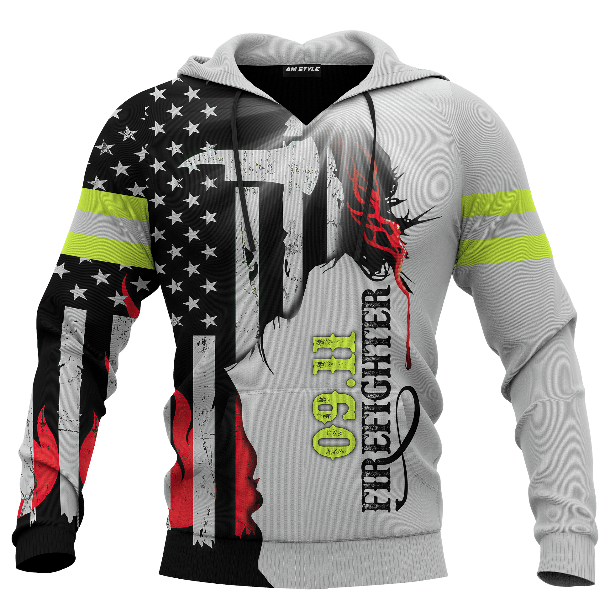 Jesus Firefighter First In Last Out Customized 3D All Over Printed Shirt Hoodie