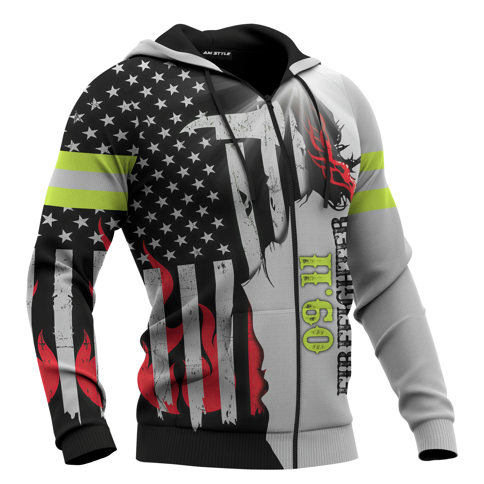 Jesus Firefighter First In Last Out Customized 3D All Over Printed Shirt Hoodie