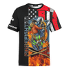 Jesus Firefighter Breathtaking Firefighter Customized 3D All Over Printed Shirt Hoodie
