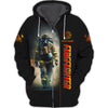 Firefighter Works On Fire 3D Full Print Shirt Fire Man Shirt Gift For Firefighters