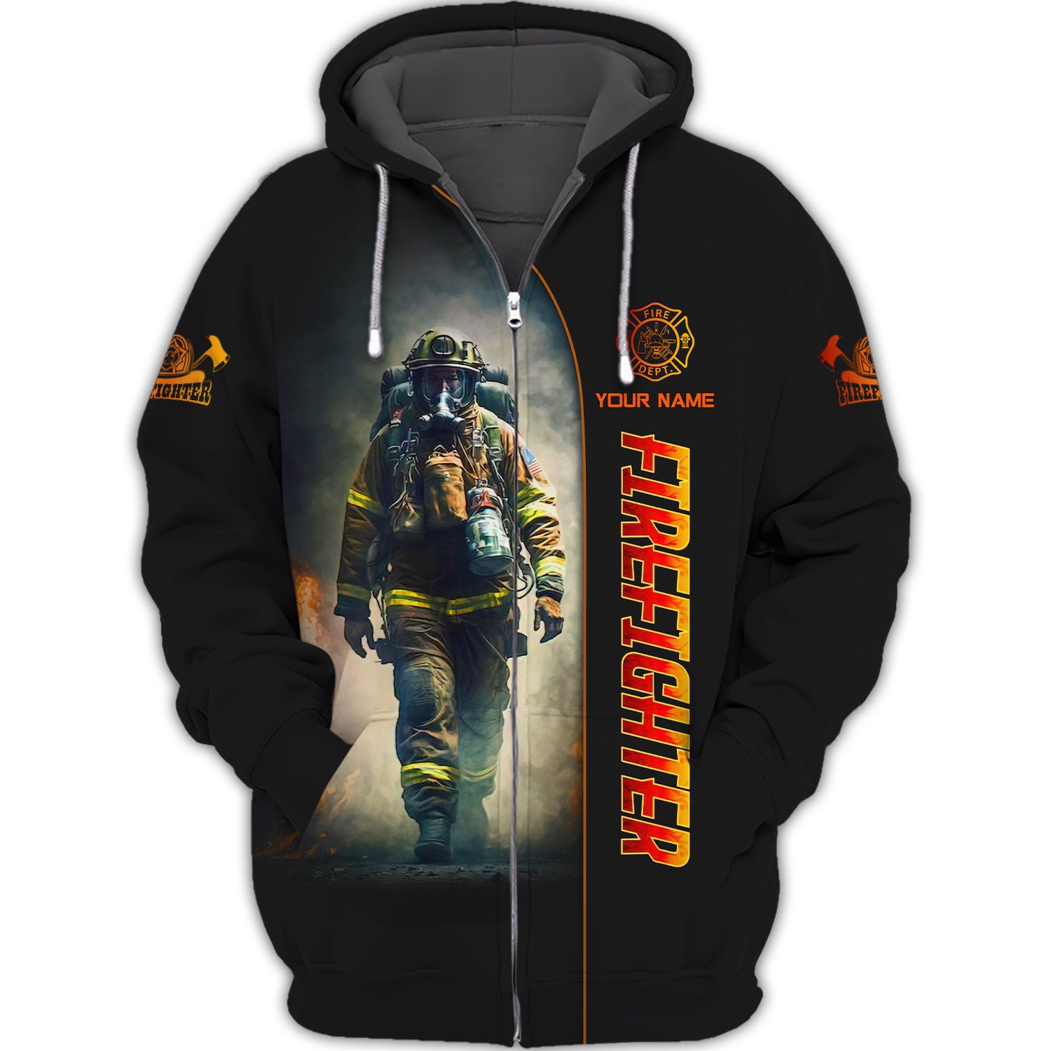 Firefighter Works On Fire 3D Full Print Shirt Fire Man Shirt Gift For Firefighters