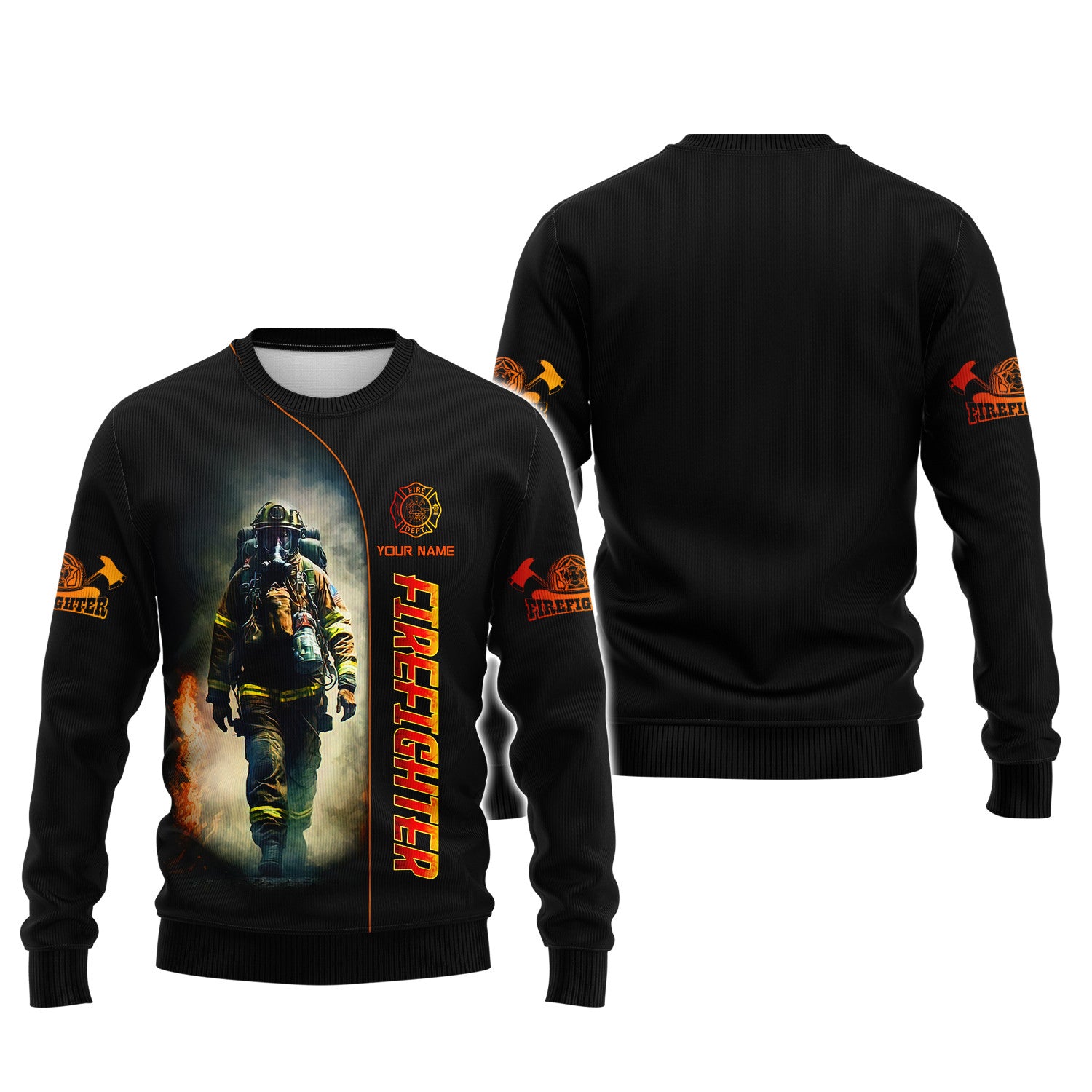 Firefighter Works On Fire 3D Full Print Shirt Fire Man Shirt Gift For Firefighters