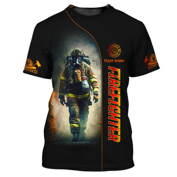 Firefighter Works On Fire 3D Full Print Shirt Fire Man Shirt Gift For Firefighters