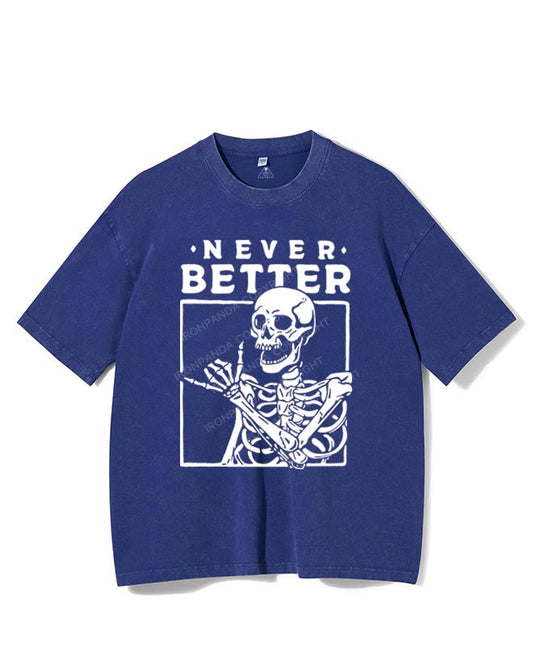NEVER BETTER VINTAGE GYM SHIRT