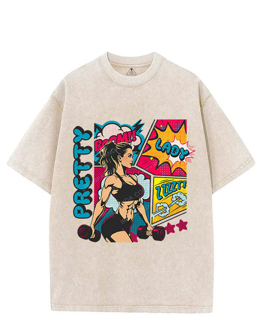 PRETTY LADY VINTAGE GYM SHIRT