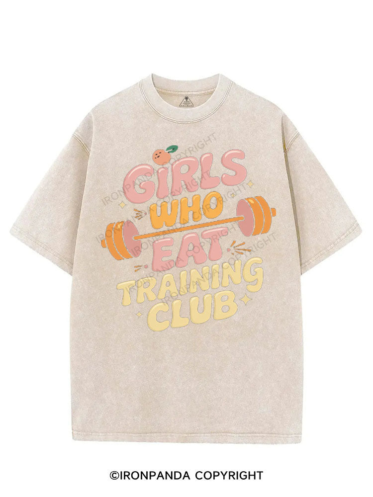 GIRLS WHO EAT TRAINING CLUB VINTAGE GYM SHIRT