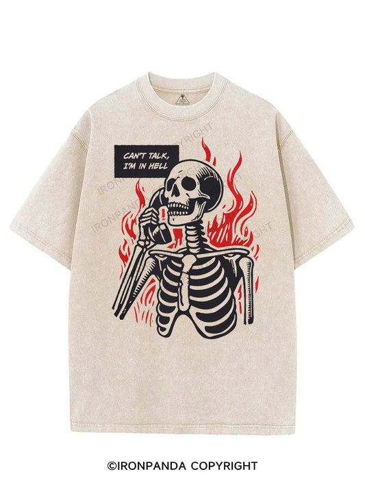 CAN'T TALK, I'M IN HELL VINTAGE GYM SHIRT