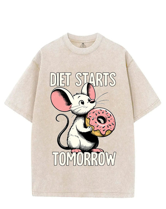 DIET STARTS TOMORROW VINTAGE GYM SHIRT