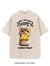 DIET STARTS TOMORROW CHEESE TODAY VINTAGE GYM SHIRT