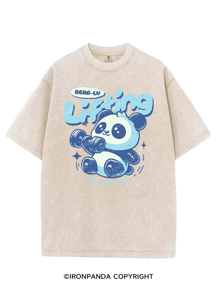 BEAR-LY LIFTING GET YOUR GAINS VINTAGE GYM SHIRT