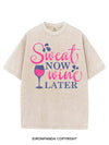 SWEAT NOW WINE LATER VINTAGE GYM SHIRT