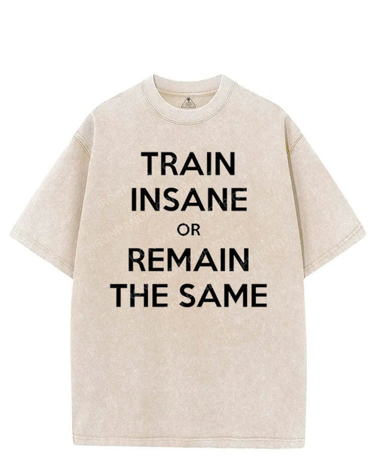 TRAIN INSANE OR REMAIN THE SAME VINTAGE GYM SHIRT