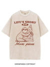 LIFE'S SHORT EAT MORE PIZZA VINTAGE GYM SHIRT