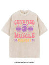 CERTIFIED MUSCLE Mom  VINTAGE GYM SHIRT