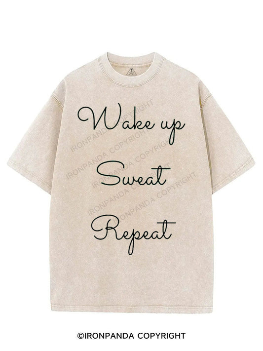 WAKE UP SWEAT REPEAT VINTAGE GYM SHIRT