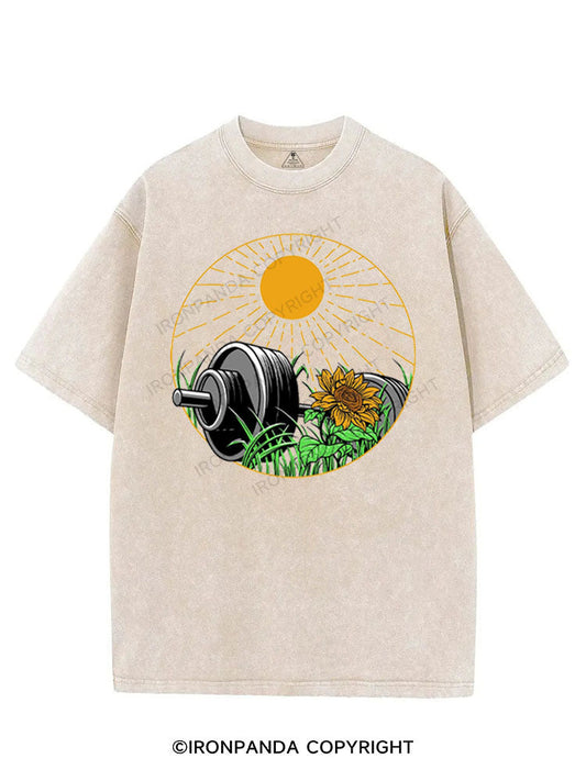 SUNFLOWER POWER VINTAGE GYM SHIRT
