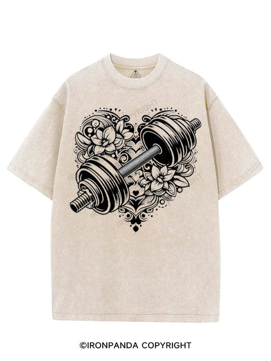 BARBELLS IN BLOOM VINTAGE GYM SHIRT