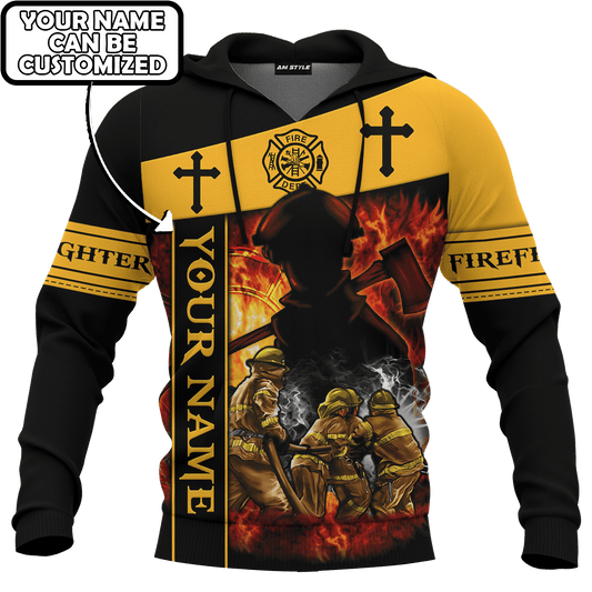 God Bless Our Firefighter One And All Keep Them Safe On Every Call Customized 3D All Over Printed hoodie
