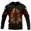US Army Firefighter And Devil Jesus Customized 3D All Over Printed hoodie