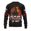 US Army Firefighter And Devil Jesus Customized 3D All Over Printed hoodie