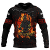 US Army Firefighter And Devil Jesus Customized 3D All Over Printed hoodie