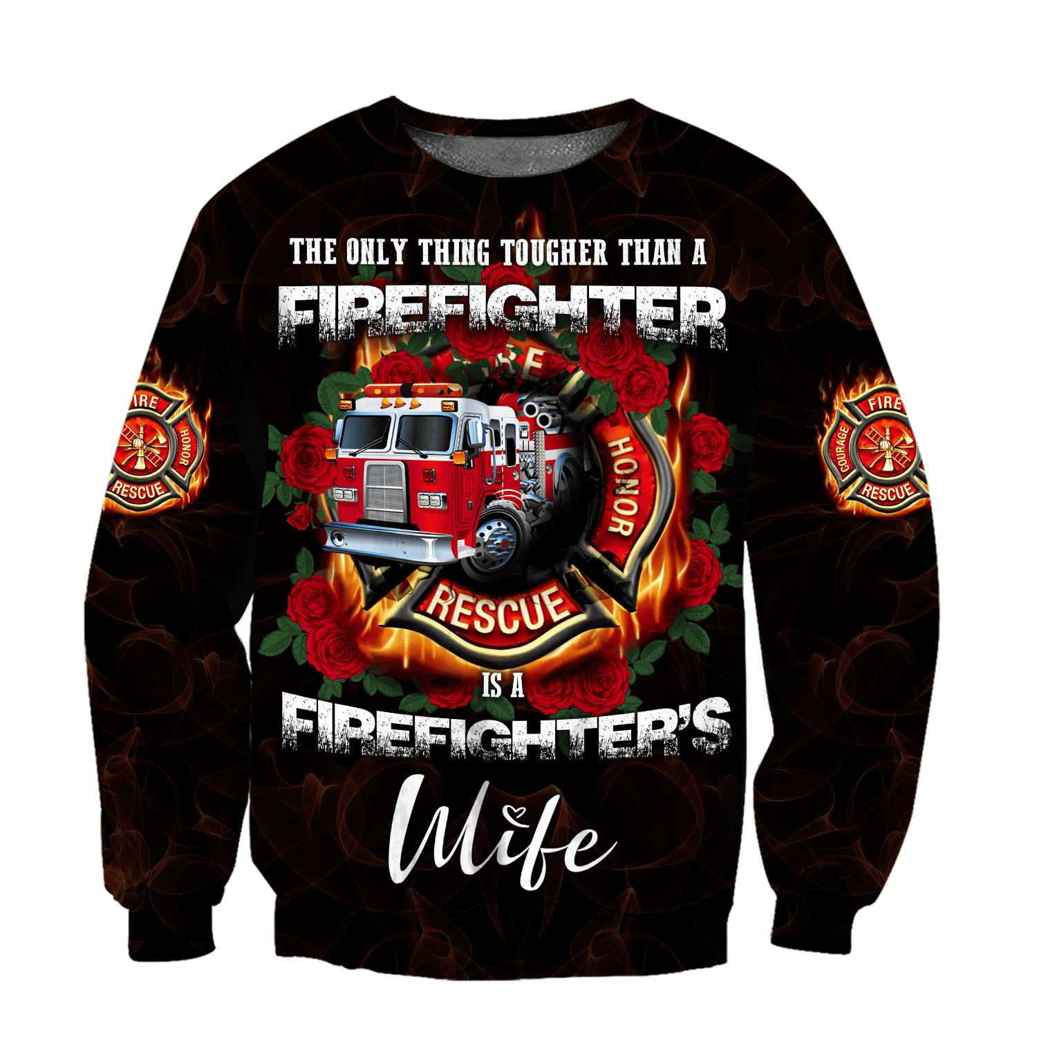Firefighter'S Wife All Over Print 3D Hoodie