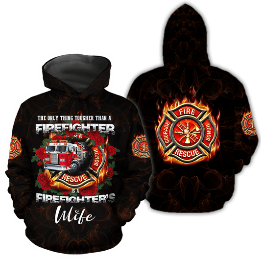 Firefighter'S Wife All Over Print 3D Hoodie