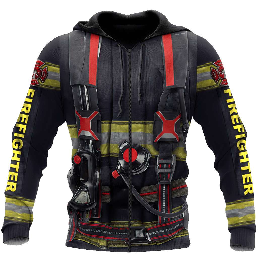 Customize Name Firefighter Hoodie For Men And Women